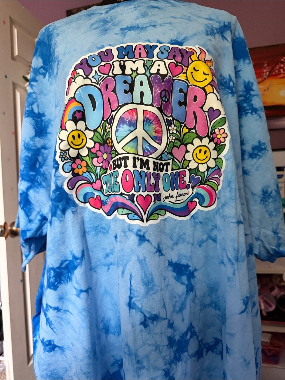 Port and Company Blue Tie-Dye 'Dreamer' Graphic Tee